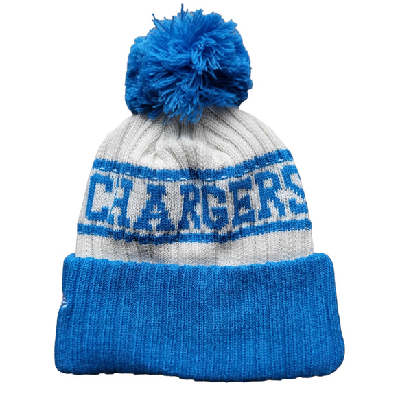 NWT Los Angeles Chargers Sport Knit Pom Beanie Fleece Lining OSFA Unisex - Picture 5 of 5